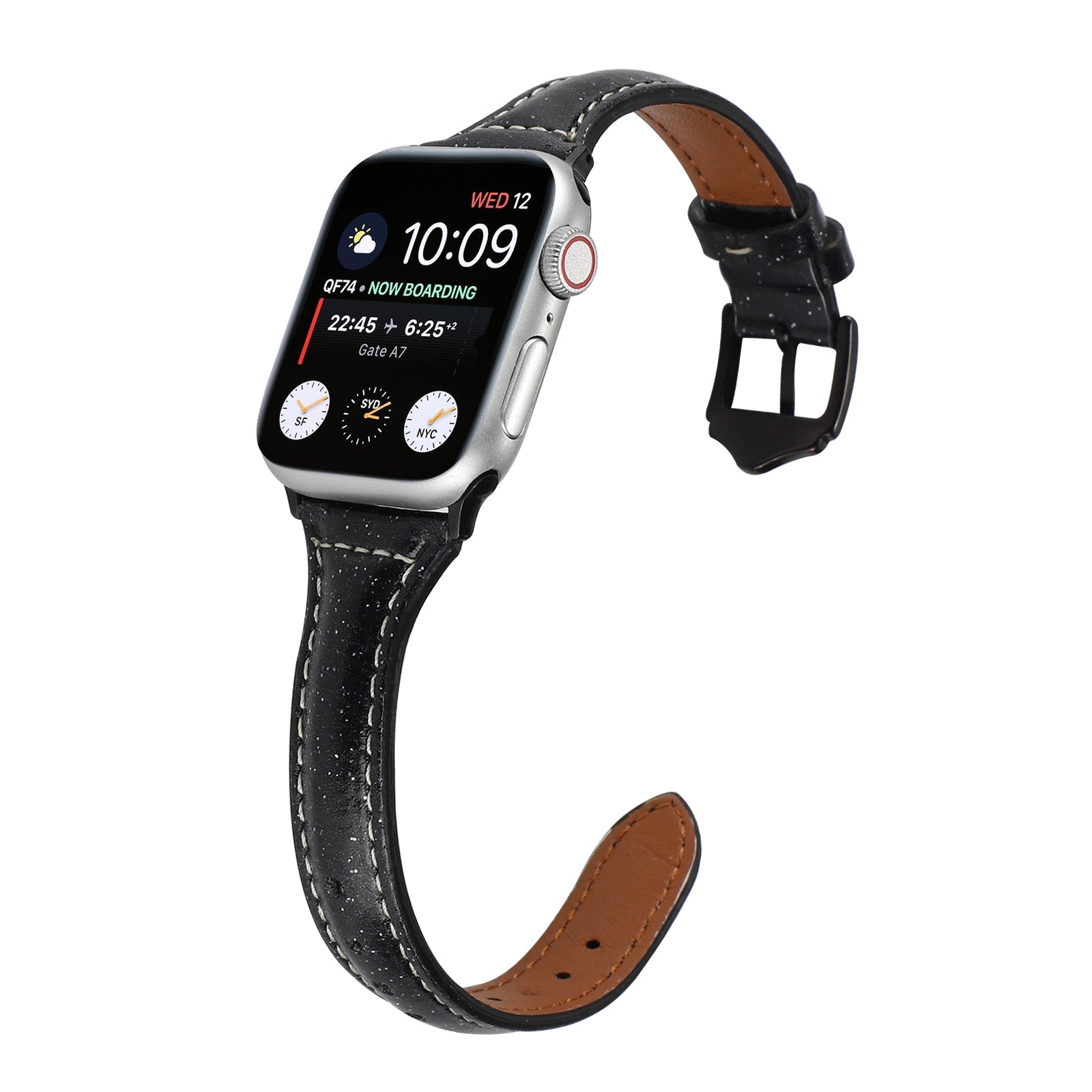 Glitter Powder Decor PU Leather Watch Strap for Apple Watch Series 9 8 7 41mm SE (2023) SE(2022) SE 6 5 4 40mm 3 2 1 38mm Glitter Powder Decor PU Leather Watch Strap for Apple Watch Series 9 8 7 41mm SE (2023) SE(2022) SE 6 5 4 40mm 3 2 1 38mm